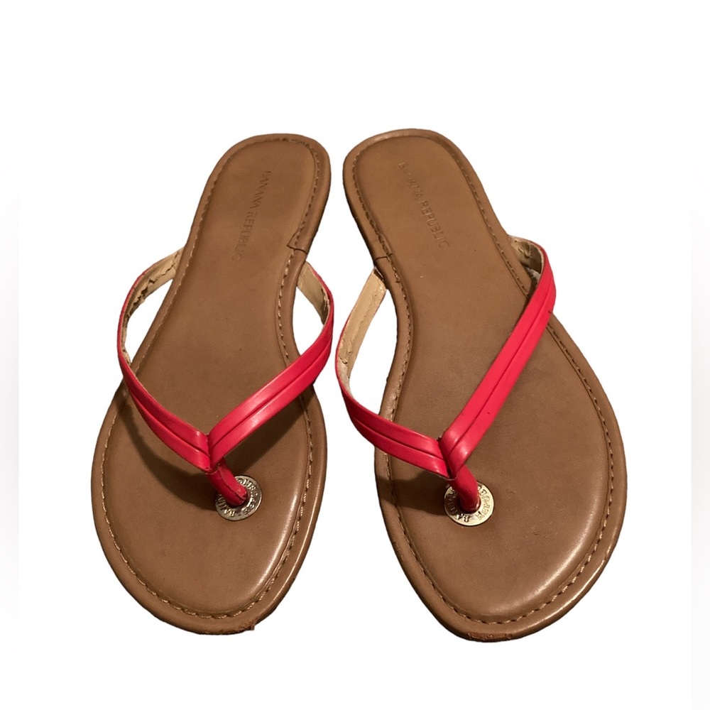 Banana Republic Neon Pink Flip Flops. Size 6.